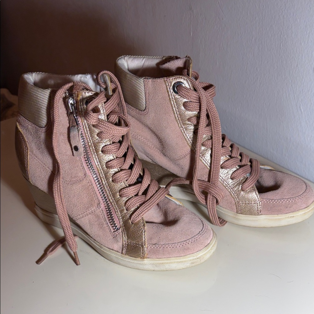 Geox Pink and Gold Women's Sneakers